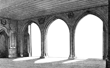 Galerij met arcaden, gravure